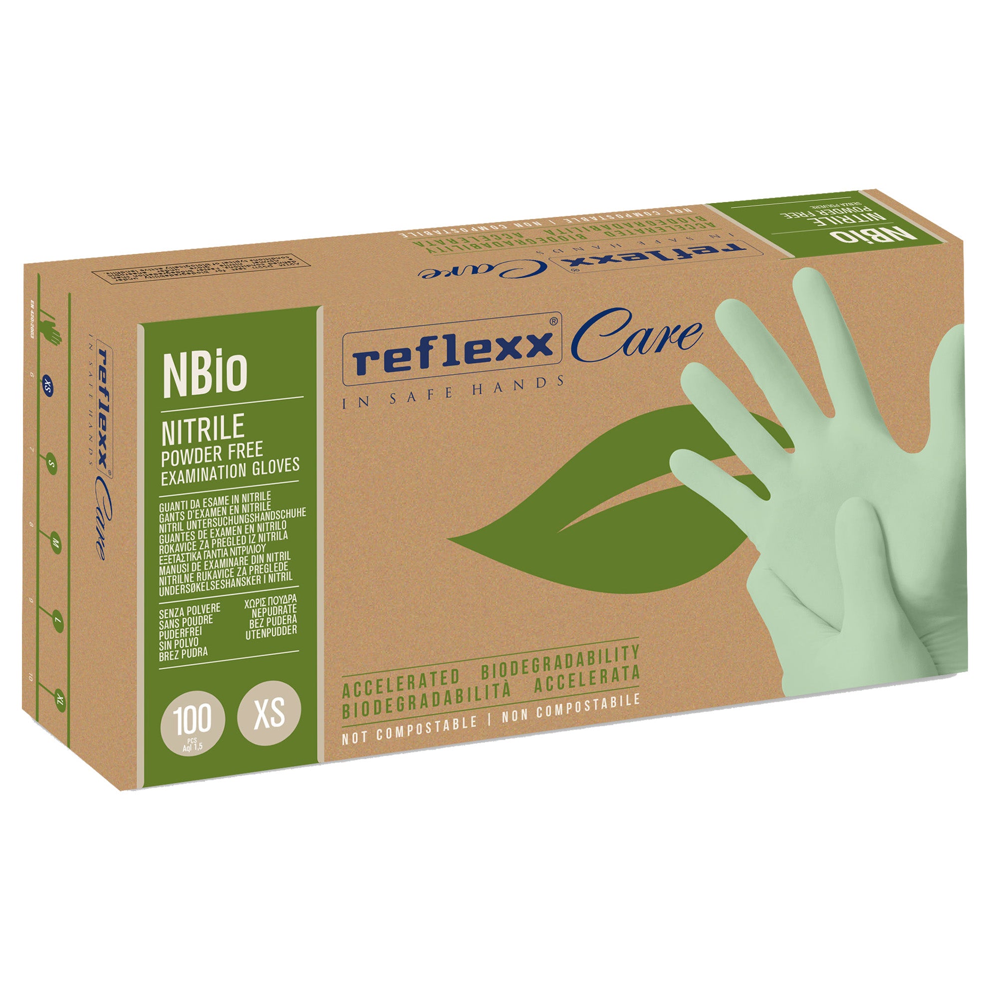 reflexx-conf-100-guanti-nitrile-bio-tg-xs-verde-pastello