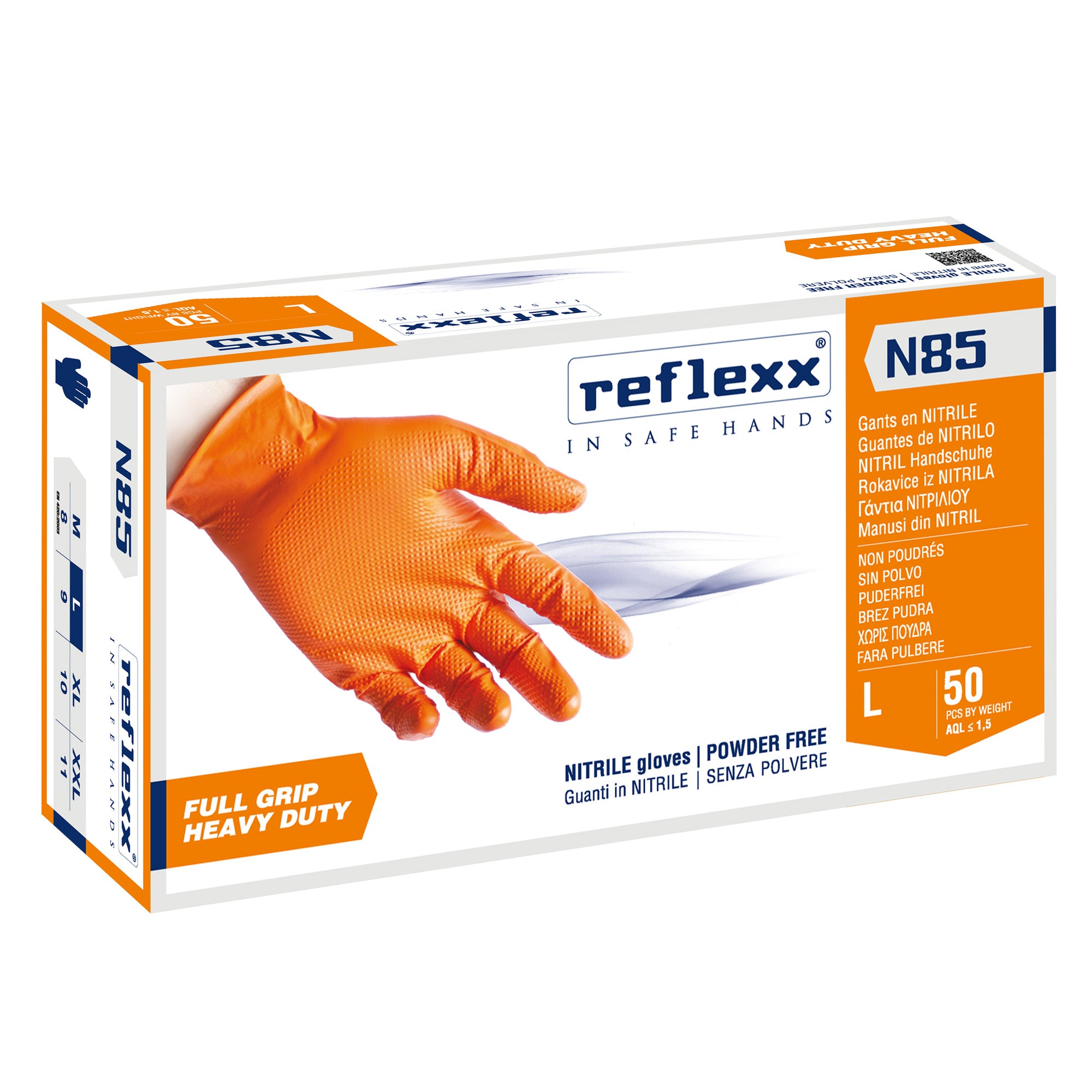 reflexx-conf-50-guanti-nitrile-n85-arancione-tg-l-ultra-resistenti