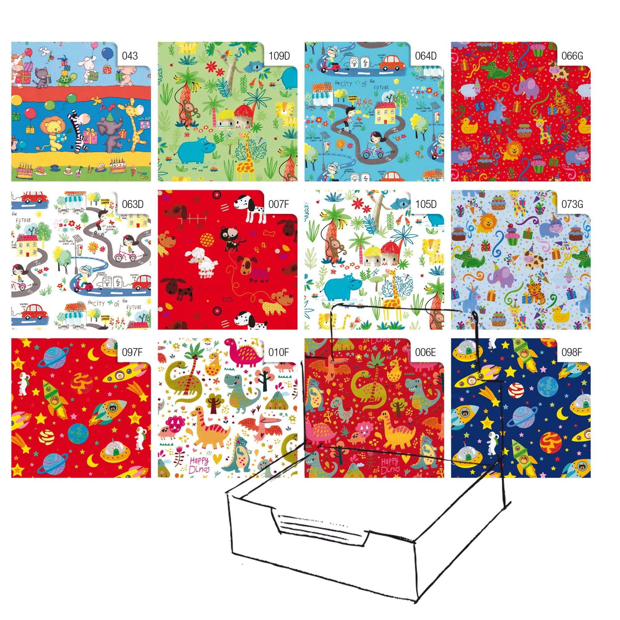 rex-sadoch-scatola-100fg-carta-regalo-raso-bambini-70x100cm