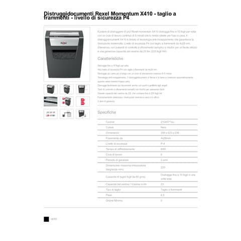 rexel-distruggidocumenti-frammenti-momentum-x410