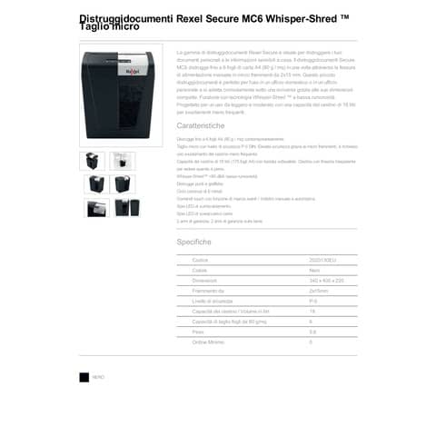 rexel-distruggidocumenti-secure-mc6-nero-microframmenti-2x15-mm-2020130eu