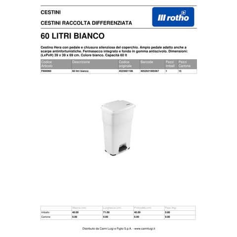 rotho-cestino-gettacarte-hera-60-l-pedale-coperchio-bianco-f800060