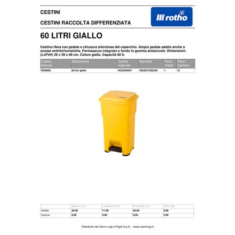 rotho-cestino-gettacarte-hera-60-l-pedale-coperchio-giallo-f800063