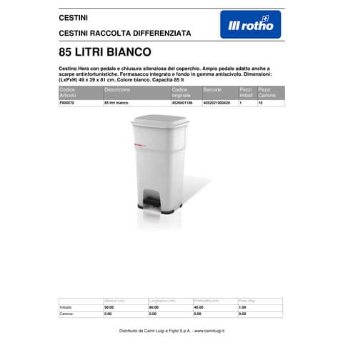 rotho-cestino-gettacarte-hera-85-l-pedale-coperchio-bianco-f800070