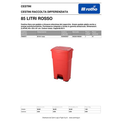 rotho-cestino-gettacarte-hera-85-l-pedale-coperchio-rosso-f800072