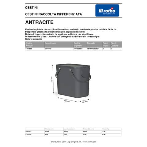 rotho-pattumiera-albula-25-lt-antracite