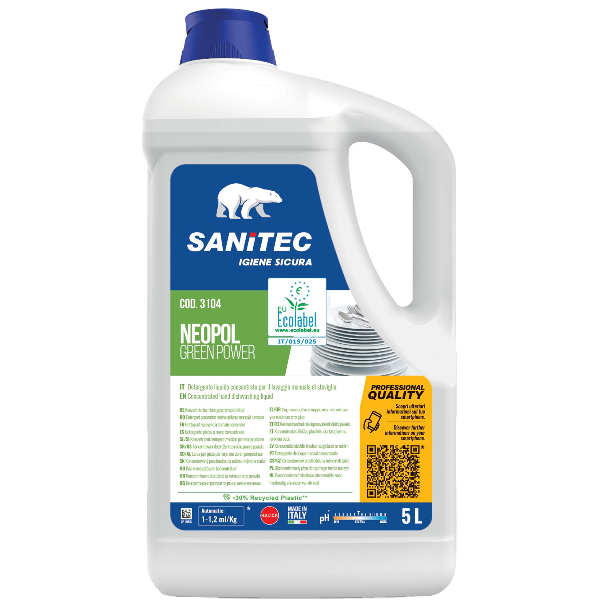 sanitec-detergente-piatti-tanica-5lt-green-power