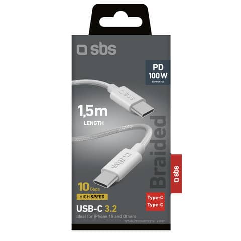 sbs-cavo-usb-c-usb-c-3-2-100w-10-gbps-grigio-tecabletissuetcc32g