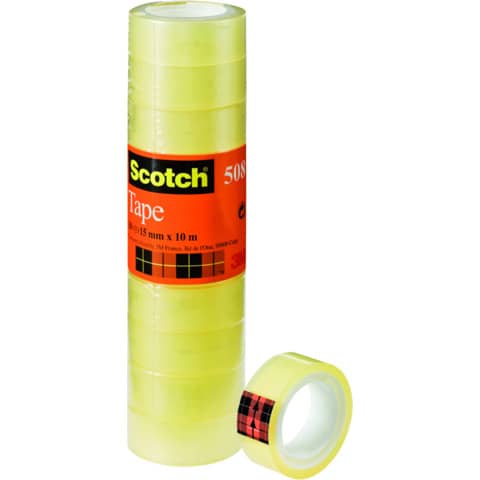 scotch-nastro-adesivo-scotch-508-15-mm-x-10-m-trasparente-torre-10-rotoli-508-1510