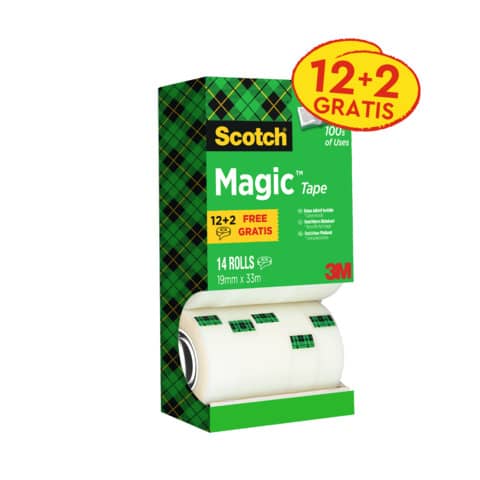 scotch-nastro-adesivo-scotch-magic-810-19-mm-x-33-m-trasparente-opaco-value-pack-12-rotoli-2-gratis-8-1933r14tpr