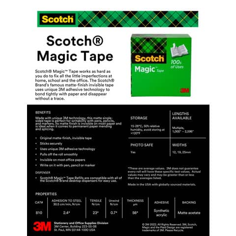 scotch-nastro-adesivo-scotch-magic-810-19-mm-x-33-m-trasparente-opaco-value-pack-20-rotoli-4-gratis-8-1933r24tpr