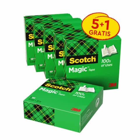 scotch-nastro-adesivo-scotch-magic-trasparente-opaco-19-mm-x-33-m-promo-pack-51-gratis-7100054673