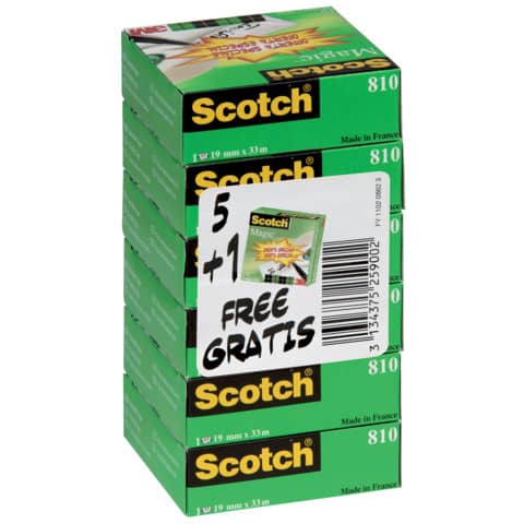 scotch-nastro-adesivo-scotch-magic-trasparente-opaco-19-mm-x-33-m-promo-pack-51-gratis-7100054673