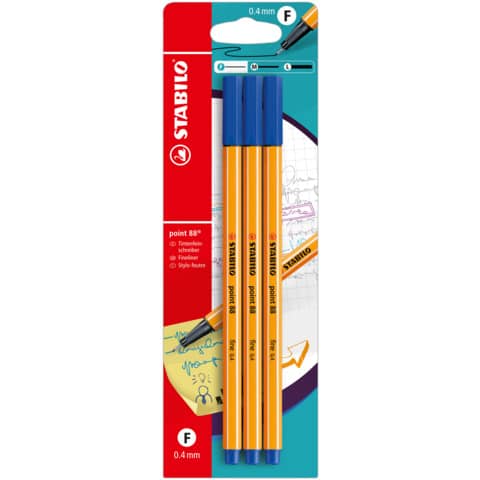 stabilo-fineliner-point-88-0-4-mm-conf-3-pz-blu-b-14827-10