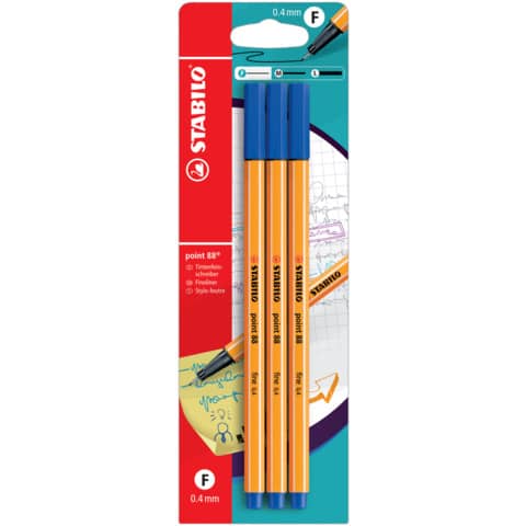 stabilo-fineliner-point-88-0-4-mm-conf-3-pz-blu-b-14827-10