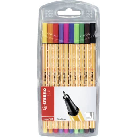 stabilo-fineliner-point-88-assortiti-astuccio-10-8810