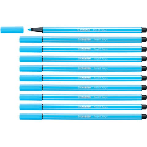 stabilo-pennarelli-pen-68-tratto-1-mm-blu-neon-68-031