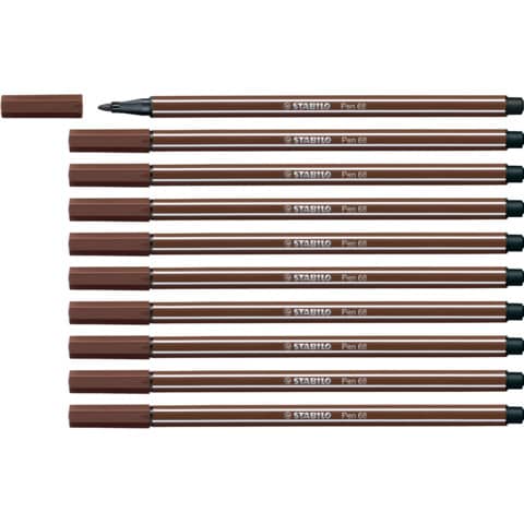 stabilo-pennarelli-pen-68-tratto-1-mm-bruno-68-45