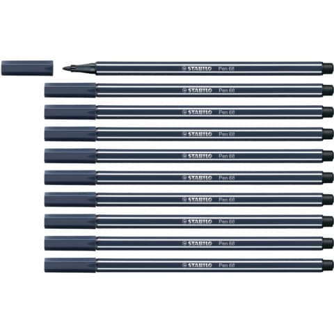 stabilo-pennarelli-pen-68-tratto-1-mm-grigio-payne-68-98