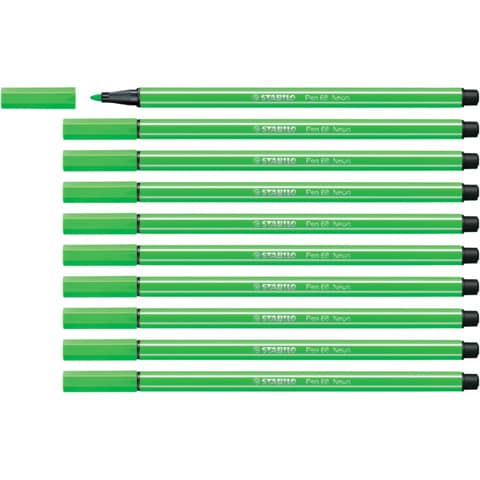 stabilo-pennarelli-pen-68-tratto-1-mm-verde-neon-68-033