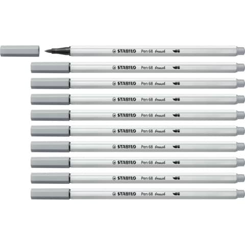 stabilo-pennarello-pen-68-brush-punta-pennello-m-1-mm-grigio-freddo-medio-568-95