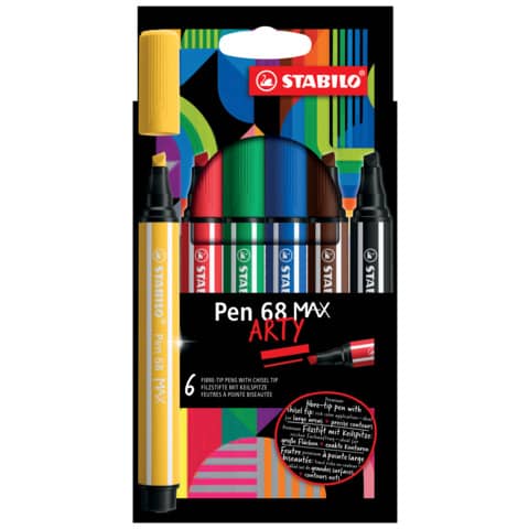 stabilo-pennarello-pen-68-max-punta-scalpello-conf-6-pz-768-06-21