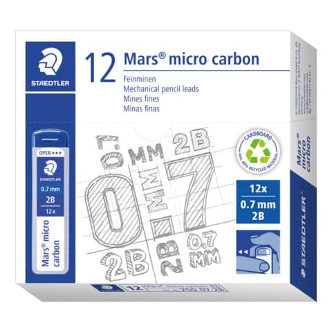 staedtler-astuccio-12-mine-sottili-2b-mars-micro-carbon-0-7-mm-250-07-2b