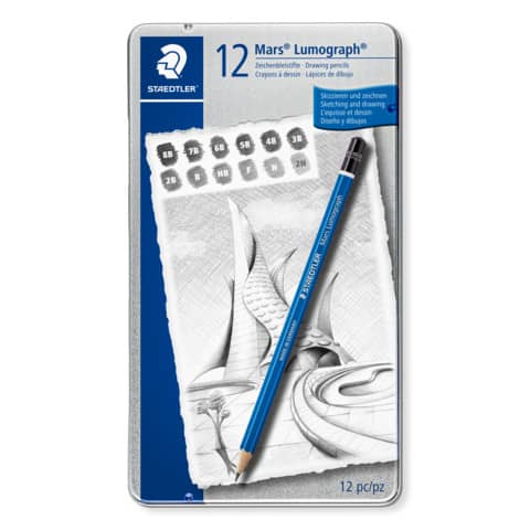 staedtler-matita-mars-lumograph-astuccio-metallo-12-matite-assortite-100-g12-s