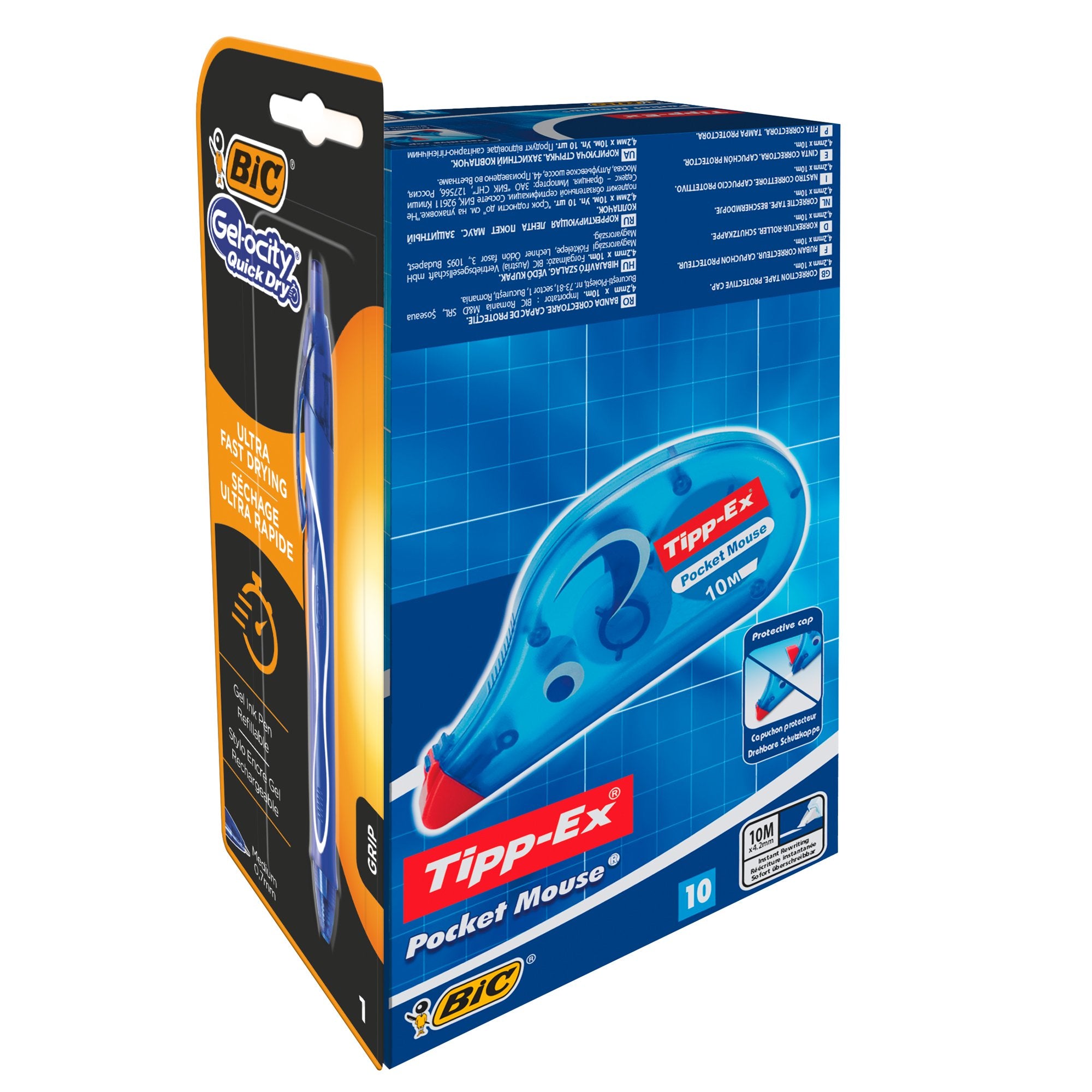 tipp-ex-promo-box-10-correttore-nastro-pocket-mouse-1-gelocity-quickdry-bic