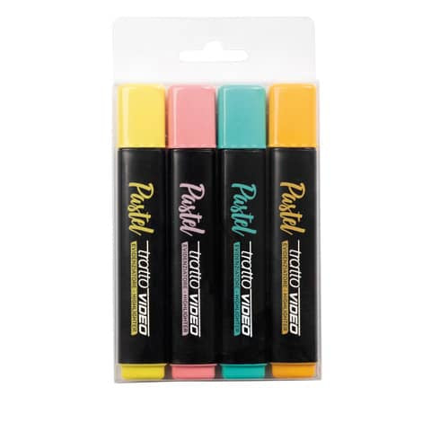 tratto-evidenziatori-video-pastel-assortiti-pastello-1-5-mm-busta-appendibile-4-pezzi-835800