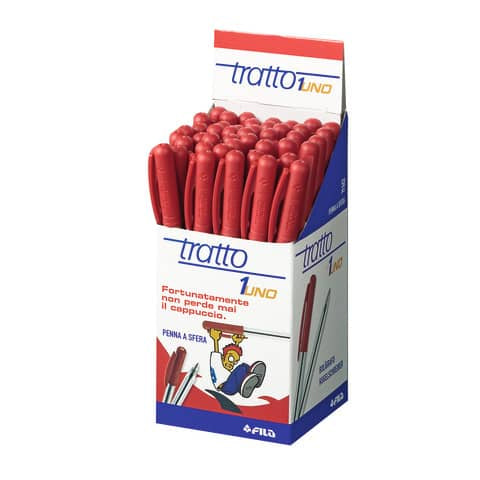 tratto-penna-sfera-1uno-1-mm-rosso-conf-50-pezzi-820502