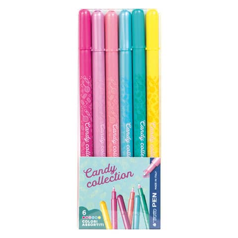 tratto-penne-punta-sintetica-pen-candy-conf-6-pz-astuccio-appendibile-f807806