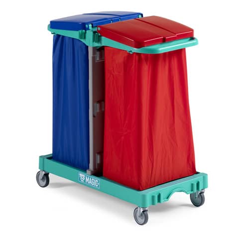 tts-carrello-porta-rifiuti-raccolta-differenziata-magic-line-basic-100b-verde-doppio-ml100b0a0000