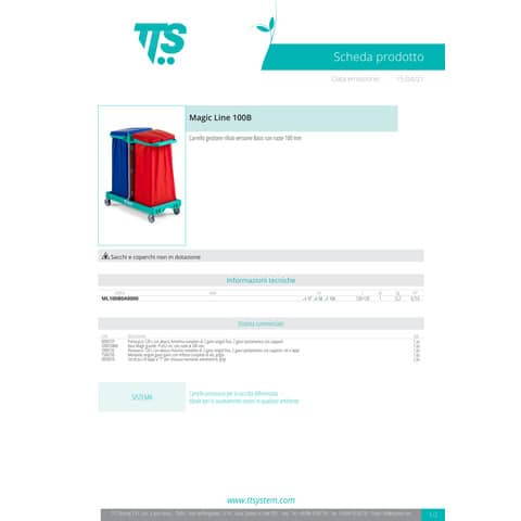 tts-carrello-porta-rifiuti-raccolta-differenziata-magic-line-basic-100b-verde-doppio-ml100b0a0000