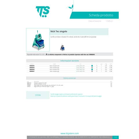 tts-carrello-pulizie-nick-tec-singolo-25-lt-verde-00006049