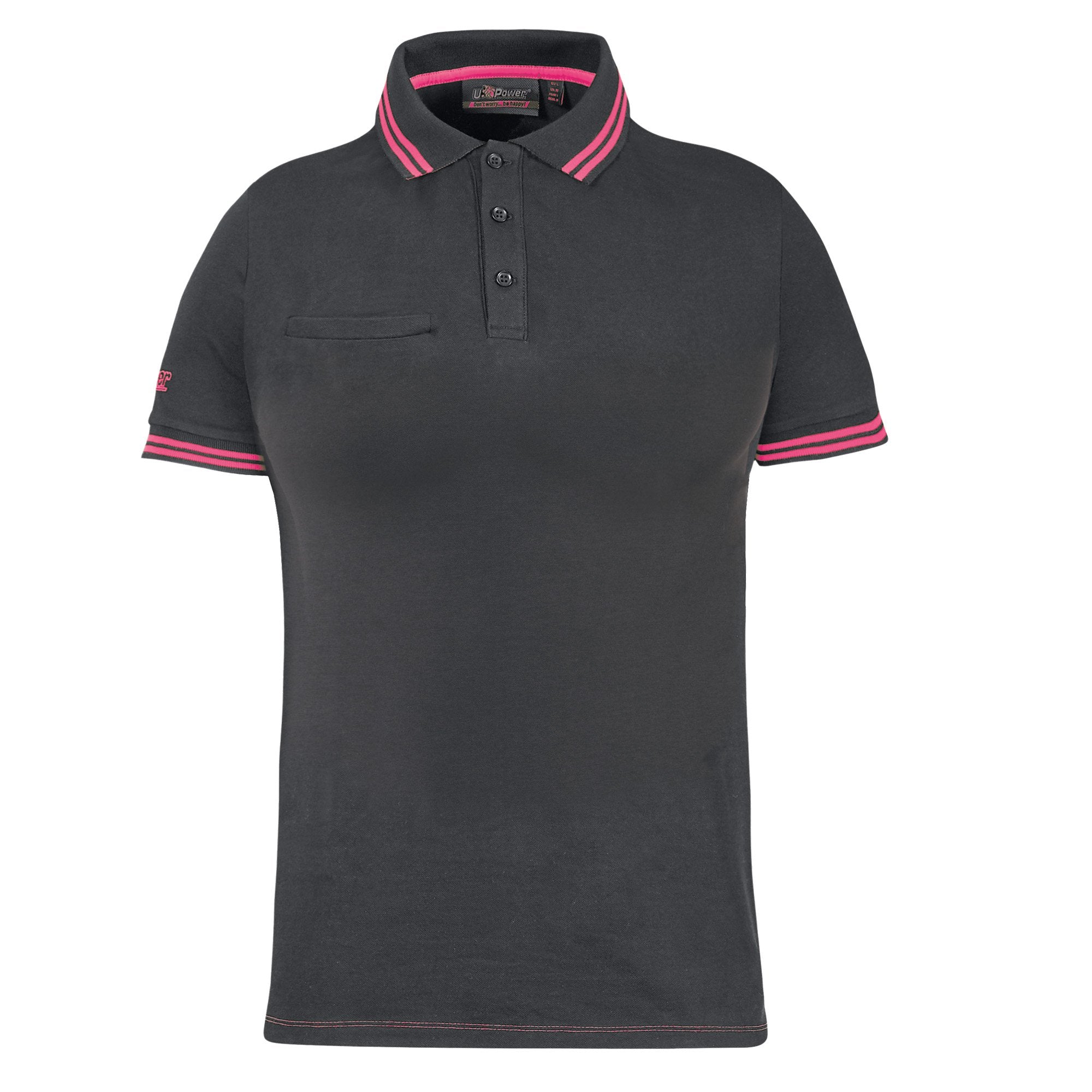 u-power-polo-donna-waylady-grigio-fucsia-taglia-l