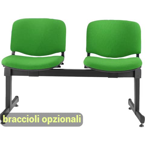 unisit-panca-2-posti-attesa-dado-d52p-rivestimento-eco-verde-d52p-ev