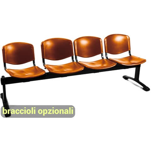 unisit-panca-4-posti-attesa-dado-d54p-rivestimento-eco-arancione-d54p-ea