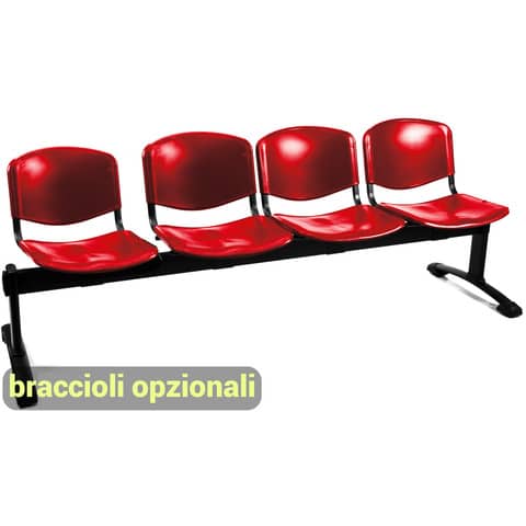 unisit-panca-4-posti-attesa-dado-d54p-rivestimento-eco-rosso-d54p-er