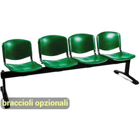 unisit-panca-4-posti-attesa-dado-d54p-rivestimento-eco-verde-d54p-ev