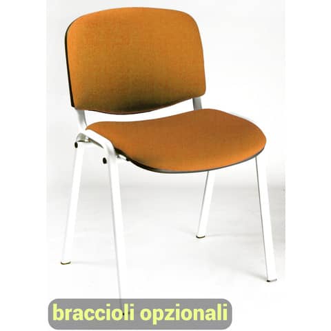 unisit-sedia-visitatore-4-gambe-dado-d5b-acciaio-bianco-rivestimento-eco-arancione-conf-2-pezzi-d5b-2-ea