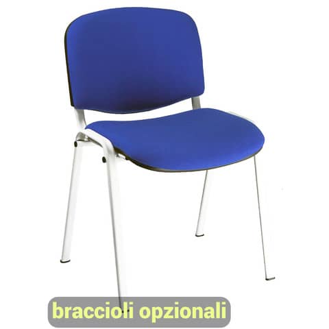 unisit-sedia-visitatore-4-gambe-dado-d5b-acciaio-bianco-rivestimento-eco-blu-conf-2-pezzi-d5b-2-eb