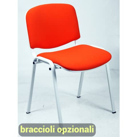 unisit-sedia-visitatore-4-gambe-dado-d5b-acciaio-bianco-rivestimento-eco-rosso-conf-2-pezzi-d5b-2-er