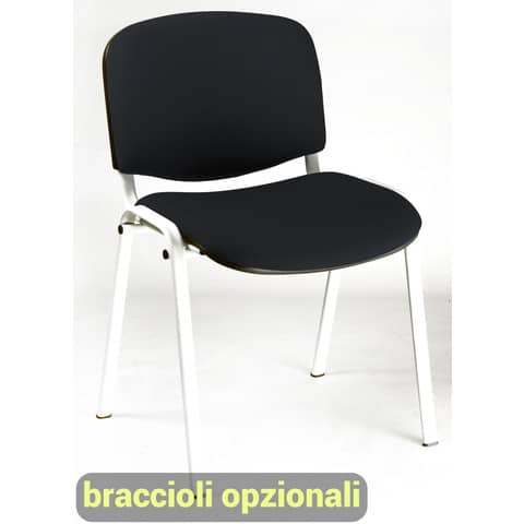 unisit-sedia-visitatore-4-gambe-dado-d5b-acciaio-bianco-rivestimento-ignifugo-nero-conf-2-pezzi-d5b-2-in