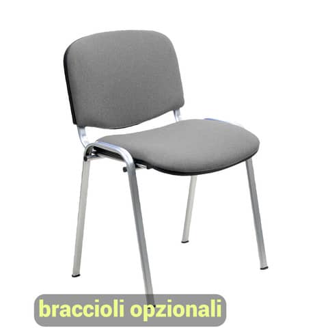 unisit-sedia-visitatore-4-gambe-dado-d5c-acciaio-cromato-rivestimento-eco-grigio-scuro-conf-2-pezzi-d5c-2-et