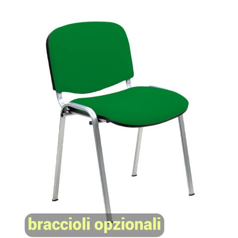 unisit-sedia-visitatore-4-gambe-dado-d5c-acciaio-cromato-rivestimento-eco-verde-conf-2-pezzi-d5c-2-ev