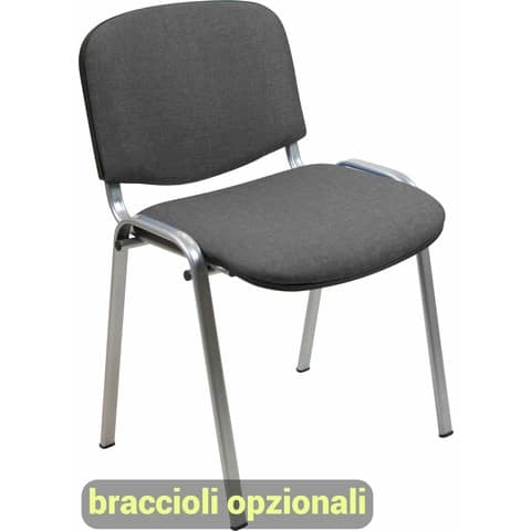 unisit-sedia-visitatore-4-gambe-dado-d5g-acciaio-grigio-rivestimento-eco-grigio-scuro-conf-2-pezzi-d5g-2-et