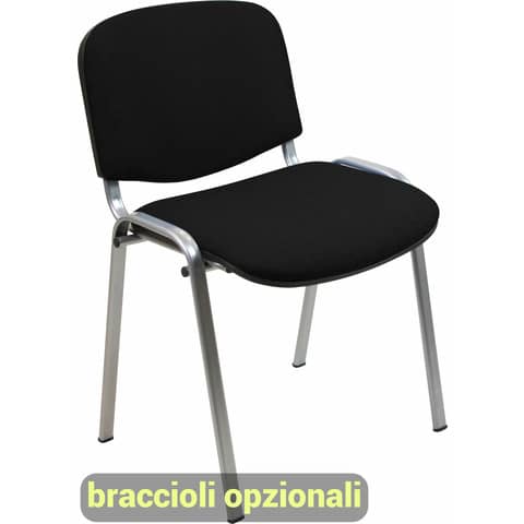 unisit-sedia-visitatore-4-gambe-dado-d5g-acciaio-grigio-rivestimento-ignifugo-nero-conf-2-pezzi-d5g-2-in