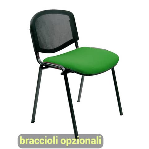 unisit-sedia-visitatore-4-gambe-dado-d5n-schienale-rete-rivestimento-eco-verde-conf-2-pezzi-d5n-2-ev