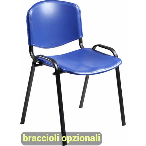 unisit-sedia-visitatore-4-gambe-dado-d5ps-struttura-nera-ppl-blu-conf-2-pezzi-d5ps-2-bl